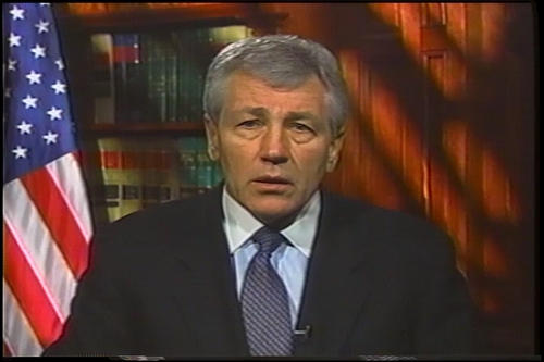 National Write Your Congressman, Hagel?s message encouraging constituents to write , March 26, 2004 (Running Time: 0:01:39), UNO Libraries' Archives &amp; Special Collections